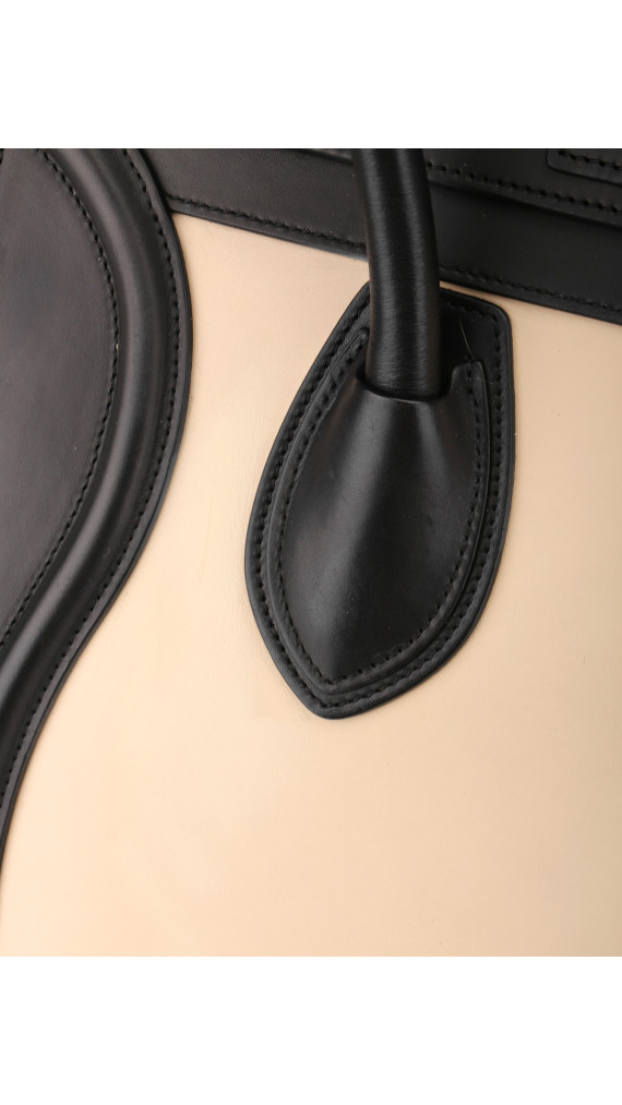 Céline Luggage Mini Tote i tricolor kalveskinn (Den største str)