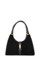 Gucci Jackie Hobo Bag i svart semsket skinn