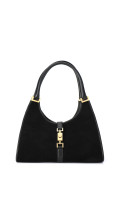 Gucci Jackie Hobo Bag i svart semsket skinn