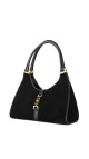 Gucci Jackie Hobo Bag i svart semsket skinn