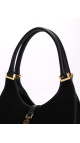Gucci Jackie Hobo Bag i svart semsket skinn