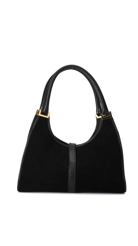 Gucci Jackie Hobo Bag i svart semsket skinn