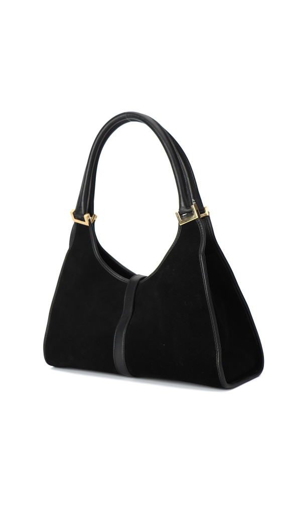 Gucci Jackie Hobo Bag i svart semsket skinn