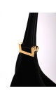 Gucci Jackie Hobo Bag i svart semsket skinn