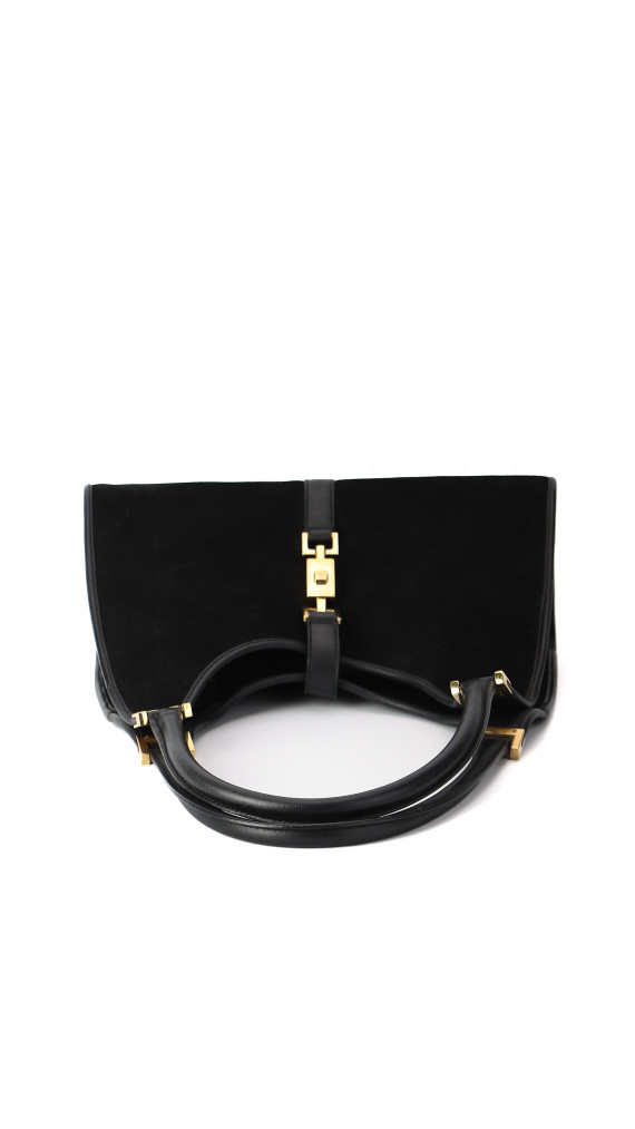 Gucci Jackie Hobo Bag i svart semsket skinn