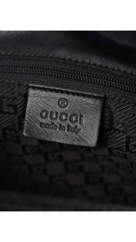 Gucci Jackie Hobo Bag i svart semsket skinn