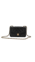 Chanel Diana Flap Bag i svart lammeskinn