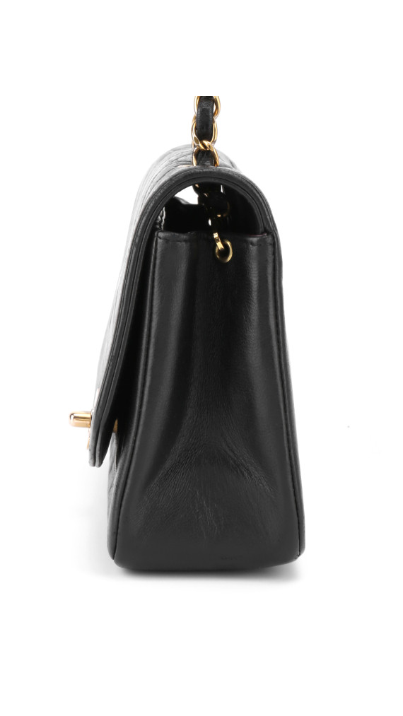 Chanel Diana Flap Bag i svart lammeskinn