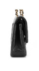 Chanel Classic Double Flap Medium i svart lammeskinn