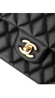 Chanel Classic Double Flap Medium i svart lammeskinn