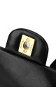 Chanel Classic Double Flap Medium i svart lammeskinn