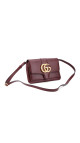 Gucci Arli Small Shoulder Bag i burgunderrødt skinn