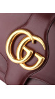 Gucci Arli Small Shoulder Bag i burgunderrødt skinn