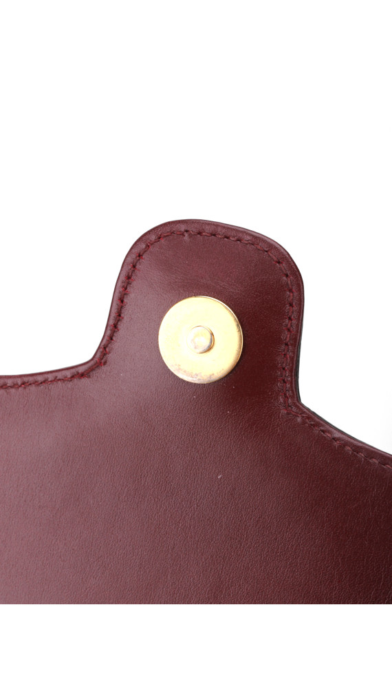Gucci Arli Small Shoulder Bag i burgunderrødt skinn
