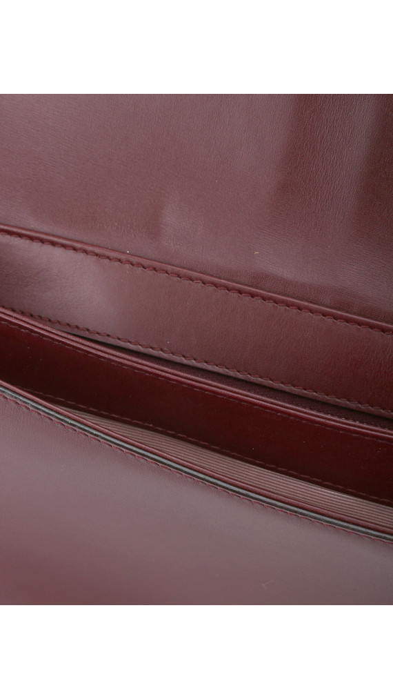Gucci Arli Small Shoulder Bag i burgunderrødt skinn