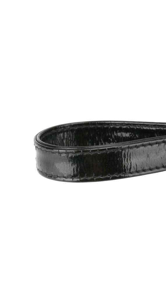 Christian Dior Lady Dior Medium i svart patent skinn