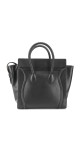 Céline Micro Luggage Tote i svart glatt kalveskinn