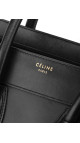 Céline Mini Luggage Tote i svart glatt kalveskinn (Den største str)