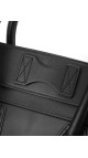 Céline Mini Luggage Tote i svart glatt kalveskinn (Den største str)