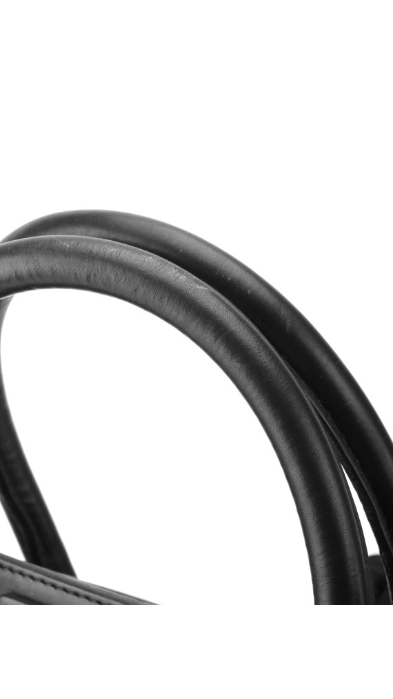 Céline Mini Luggage Tote i svart glatt kalveskinn (Den største str)