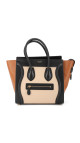 Céline Micro Luggage Tote i tricolor kalveskinn