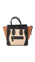 Céline Micro Luggage Tote i tricolor kalveskinn