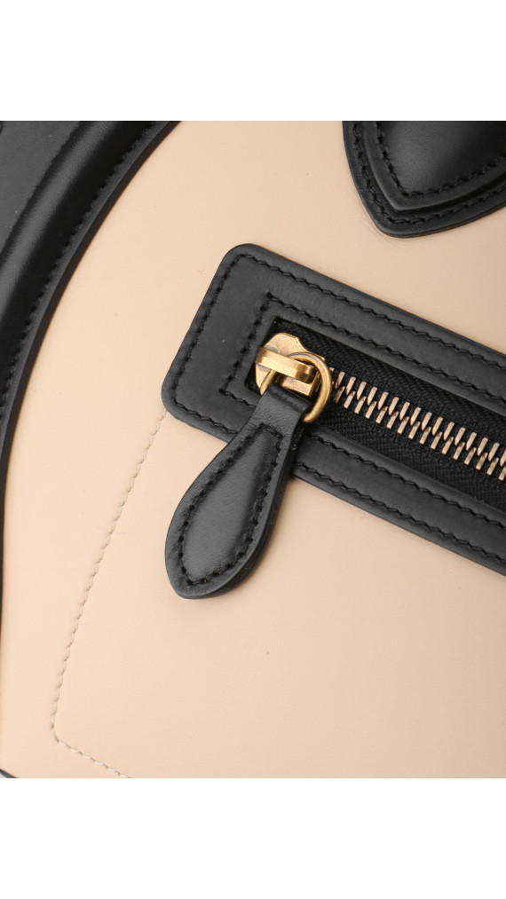 Céline Micro Luggage Tote i tricolor kalveskinn