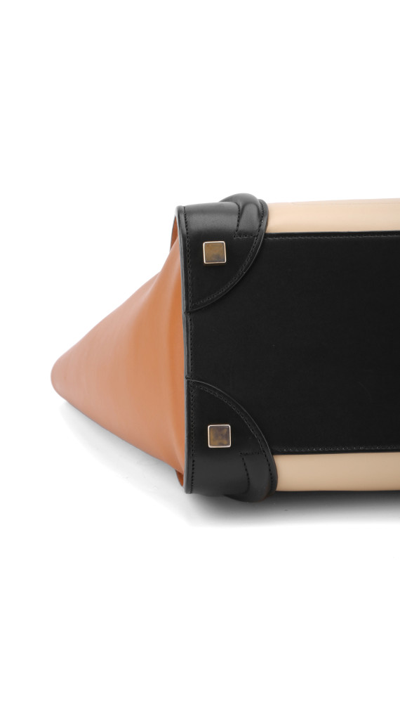 Céline Micro Luggage Tote i tricolor kalveskinn