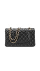 Chanel Classic Double Flap Medium i svart lammeskinn