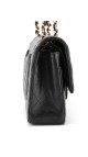 Chanel Classic Double Flap Medium i svart lammeskinn