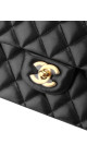 Chanel Classic Double Flap Medium i svart lammeskinn