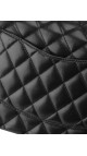 Chanel Classic Double Flap Medium i svart lammeskinn