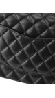 Chanel Classic Double Flap Medium i svart lammeskinn