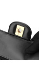 Chanel Classic Double Flap Medium i svart lammeskinn