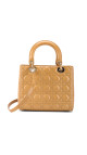 Christian Dior Lady Dior Medium i Beige patent skinn