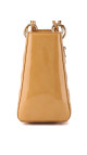 Christian Dior Lady Dior Medium i Beige patent skinn