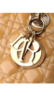 Christian Dior Lady Dior Medium i Beige patent skinn