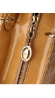 Christian Dior Lady Dior Medium i Beige patent skinn