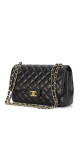 Chanel Double Flap Jumbo - Black Lambskin
