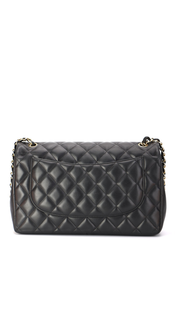 Chanel Double Flap Jumbo - Black Lambskin