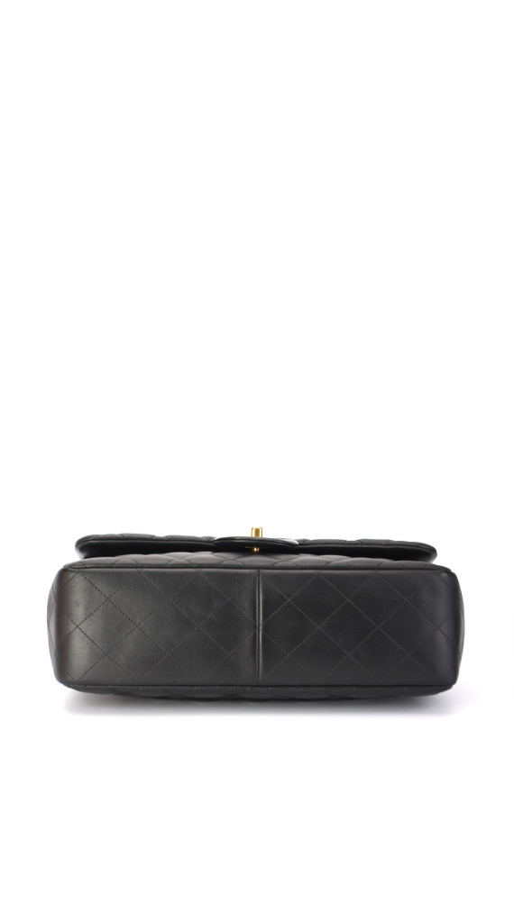 Chanel Double Flap Jumbo - Black Lambskin