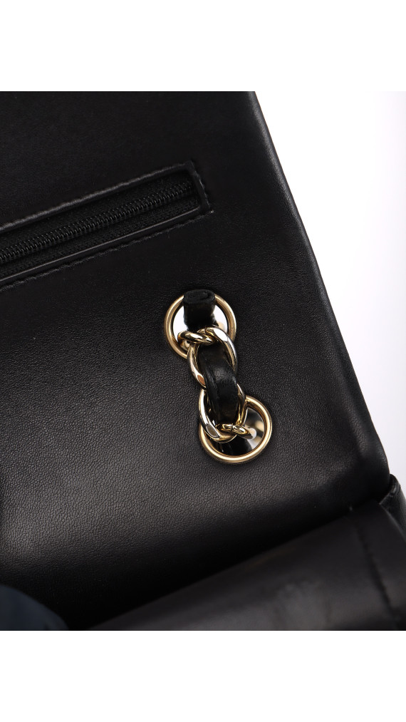 Chanel Double Flap Jumbo - Black Lambskin