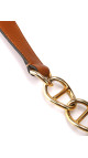 Prada Soft Calf Flap Shoulder Bag i karamellbrunt skinn