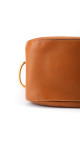 Prada Soft Calf Flap Shoulder Bag i karamellbrunt skinn