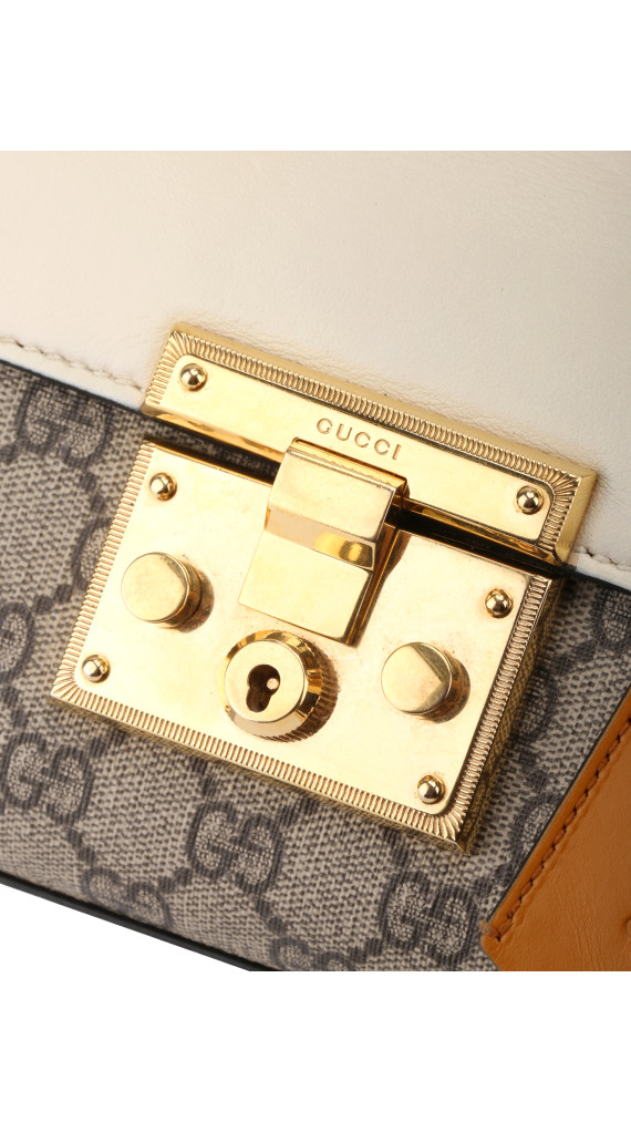 Gucci GG Supreme Padlock Shoulder Bag