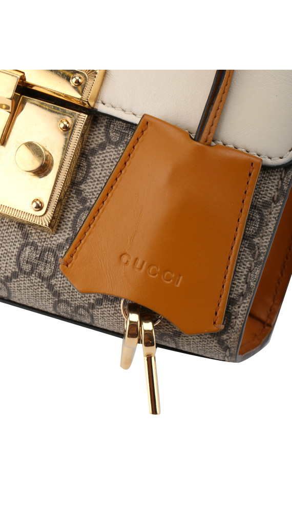 Gucci GG Supreme Padlock Shoulder Bag