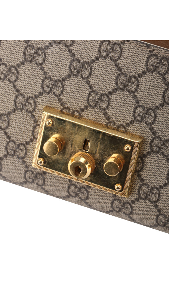 Gucci GG Supreme Padlock Shoulder Bag