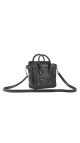 Céline Nano Luggage Tote i svart grained kalveskinn