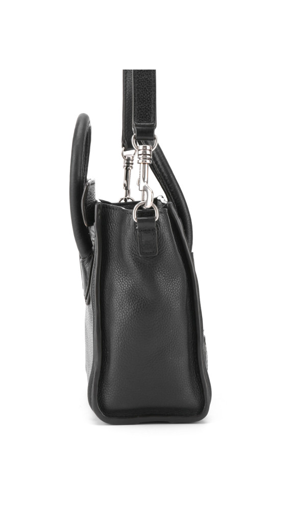 Céline Nano Luggage Tote i svart grained kalveskinn
