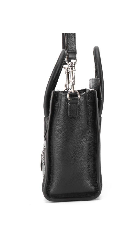 Céline Nano Luggage Tote i svart grained kalveskinn